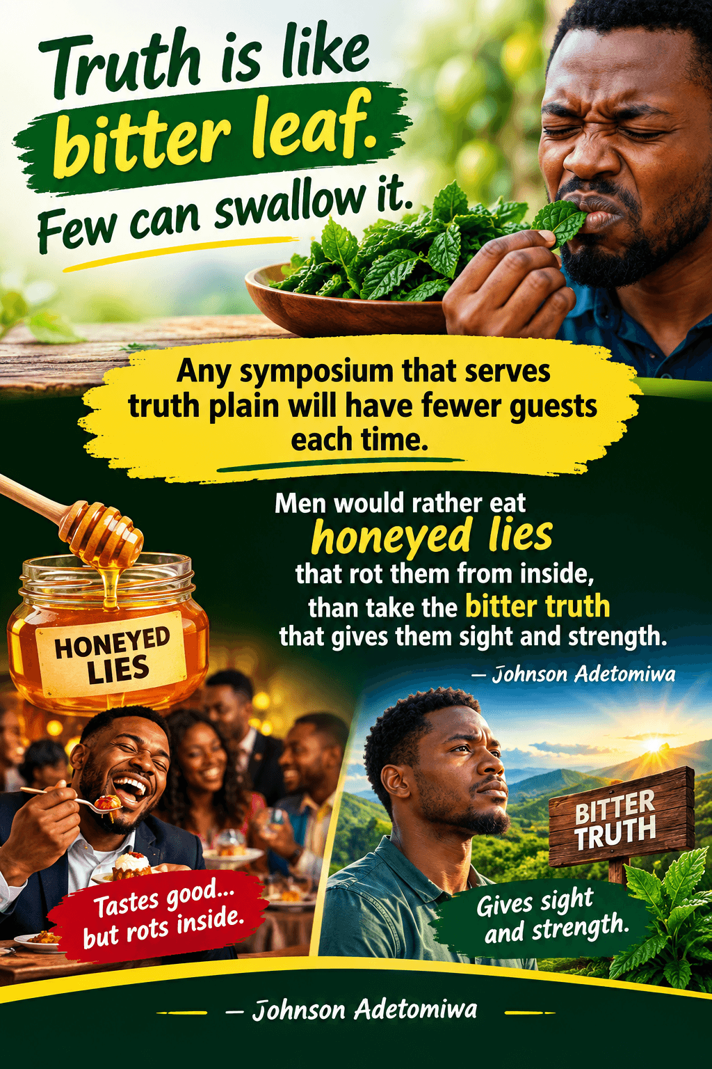 THE TRUTH IS BITTER