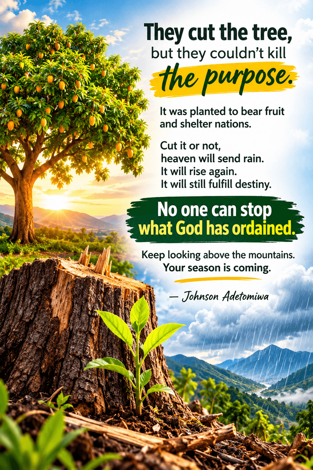 CUT IT OR NOT, HEAVEN WILL SEND RAIN