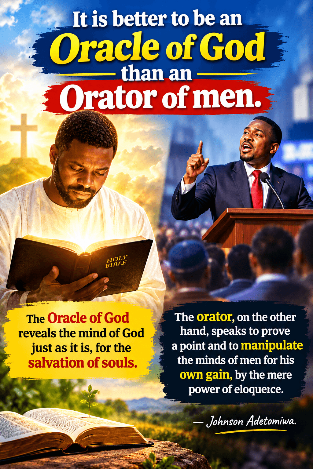 THE ORACLE OF GOD AND THE ORATOR OF MEN